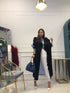 Lapel tie striped trench coat - ROUTINE FASHION